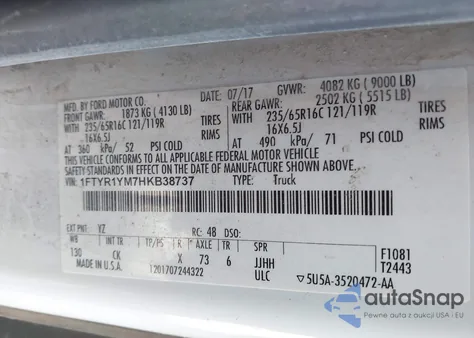 2022 Ram Promaster City Cargo Van z USA, uszkodzony, nr VIN ZFBHRFAB8N6Y54690